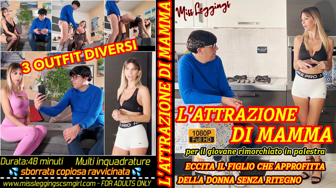 VIDEO BONUS XXL PACK - L'ATTRAZIONE DI MAMMA PER IL GIOVANE RIMORCHIATO IN PALESTRA ECCITA IL FIGLIO