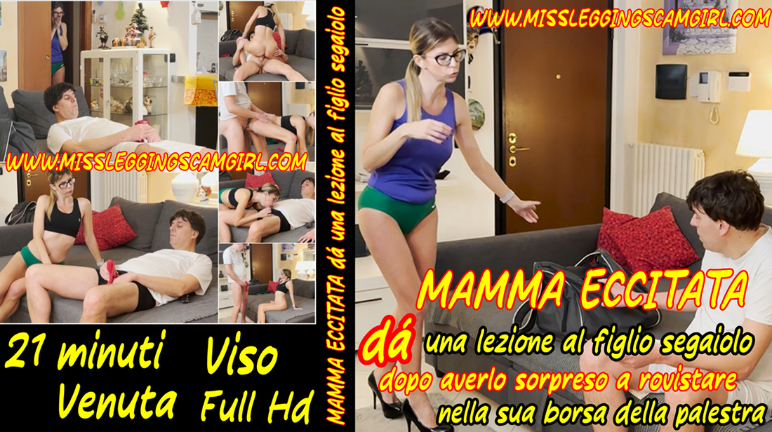 MAMMA ECCITATA DA UNA LEZIONE AL FIGLIO SEGAIOLO DOPO AVERLO SCOPERTO A ROVISTARE NELLA SUA BORSA DELLA PALESTRA